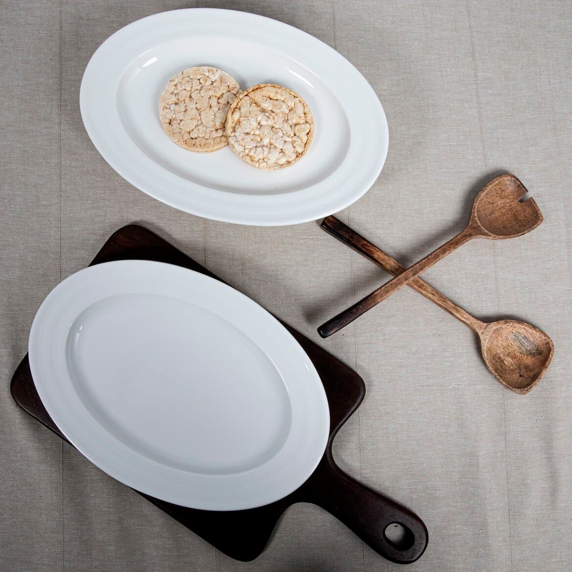 LISBON 2 PIECES 29 CM BONE BOAT PLATE