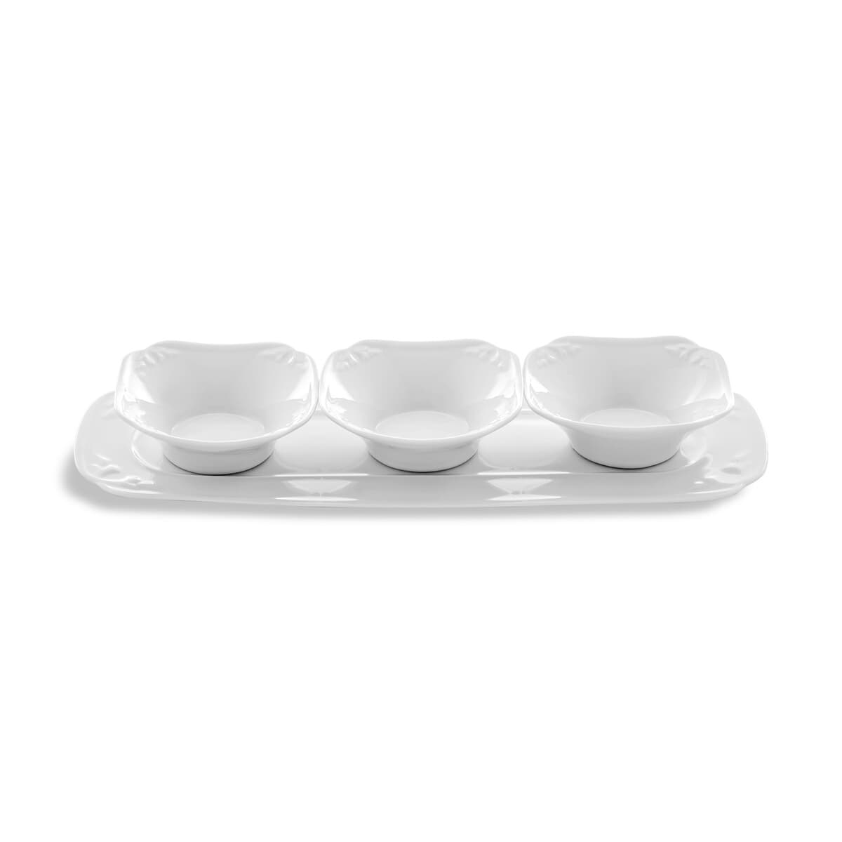 Horeca White 35X13 cm EMBOSSED TRAY FOR APP. DISH