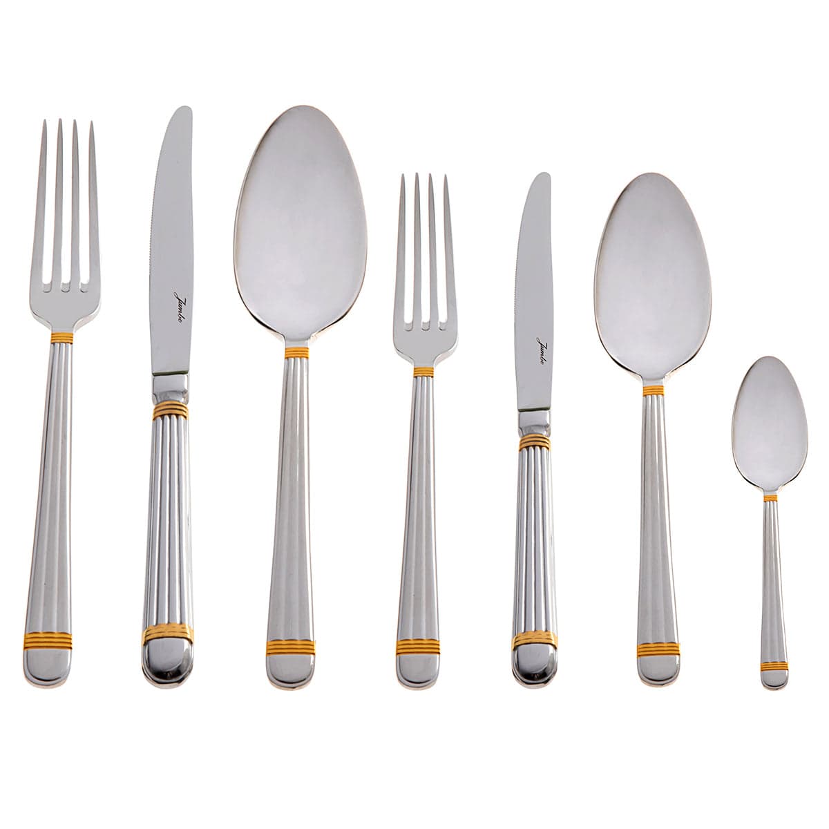 Jumbo 4200 Gold 12 Person 84 Piece Cutlery Set