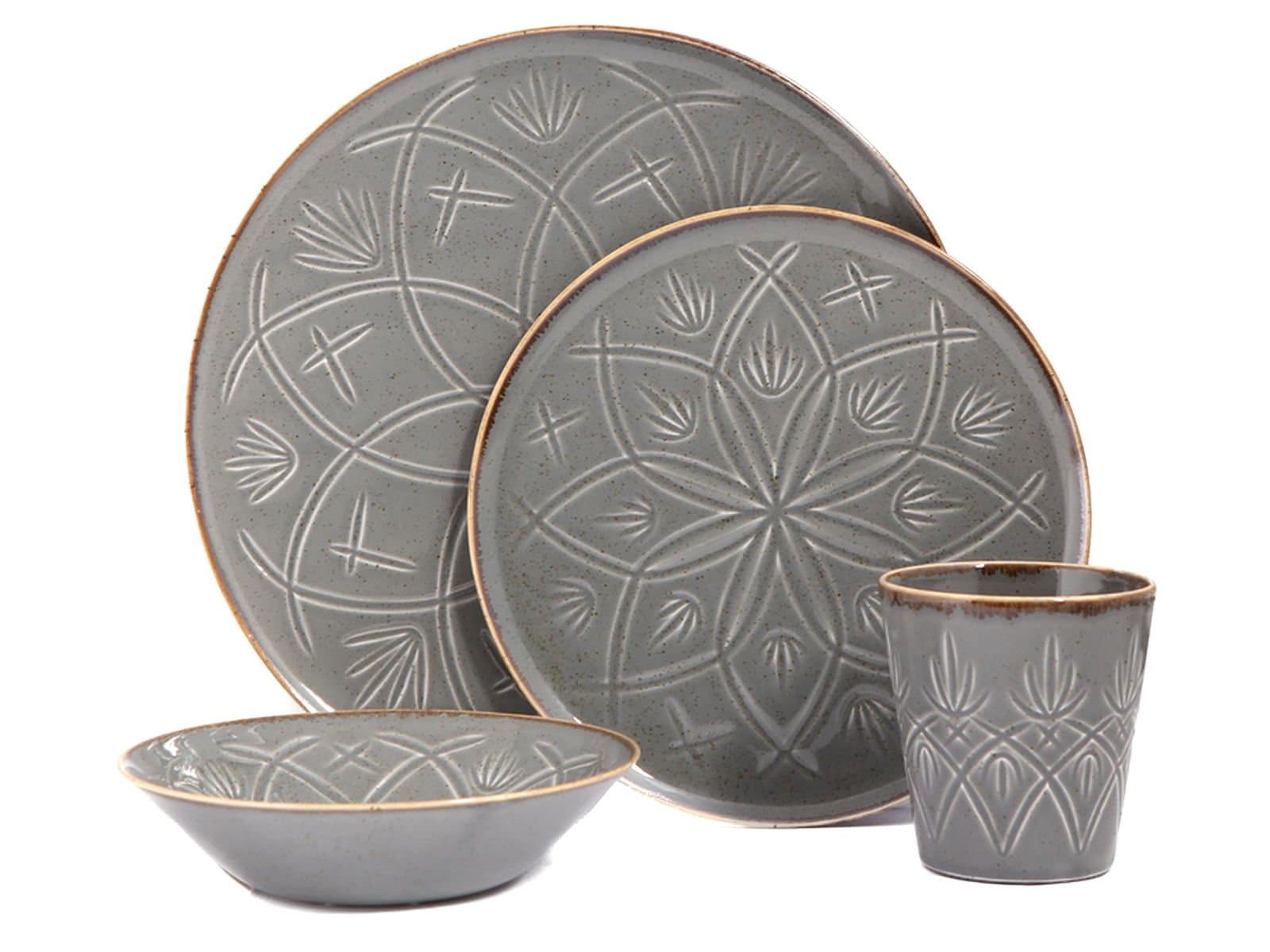 Porland Christina Seasons Dark Gray 4 Piece Single Dining Set