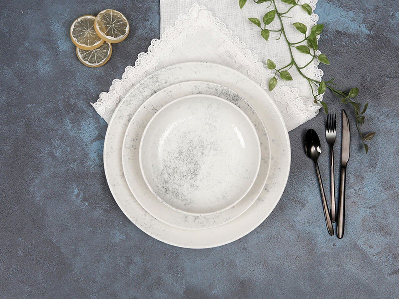 Porland Ethos Smoky 3 Piece Single Dinner Set