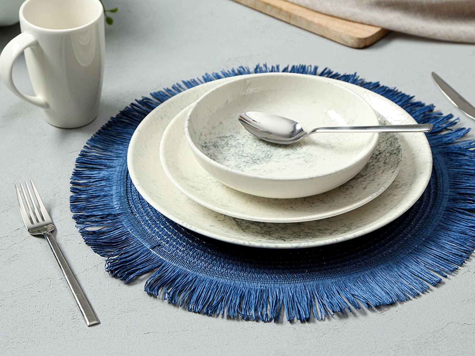 Porland Ethos Smoky 4 Piece Single Dinner Set