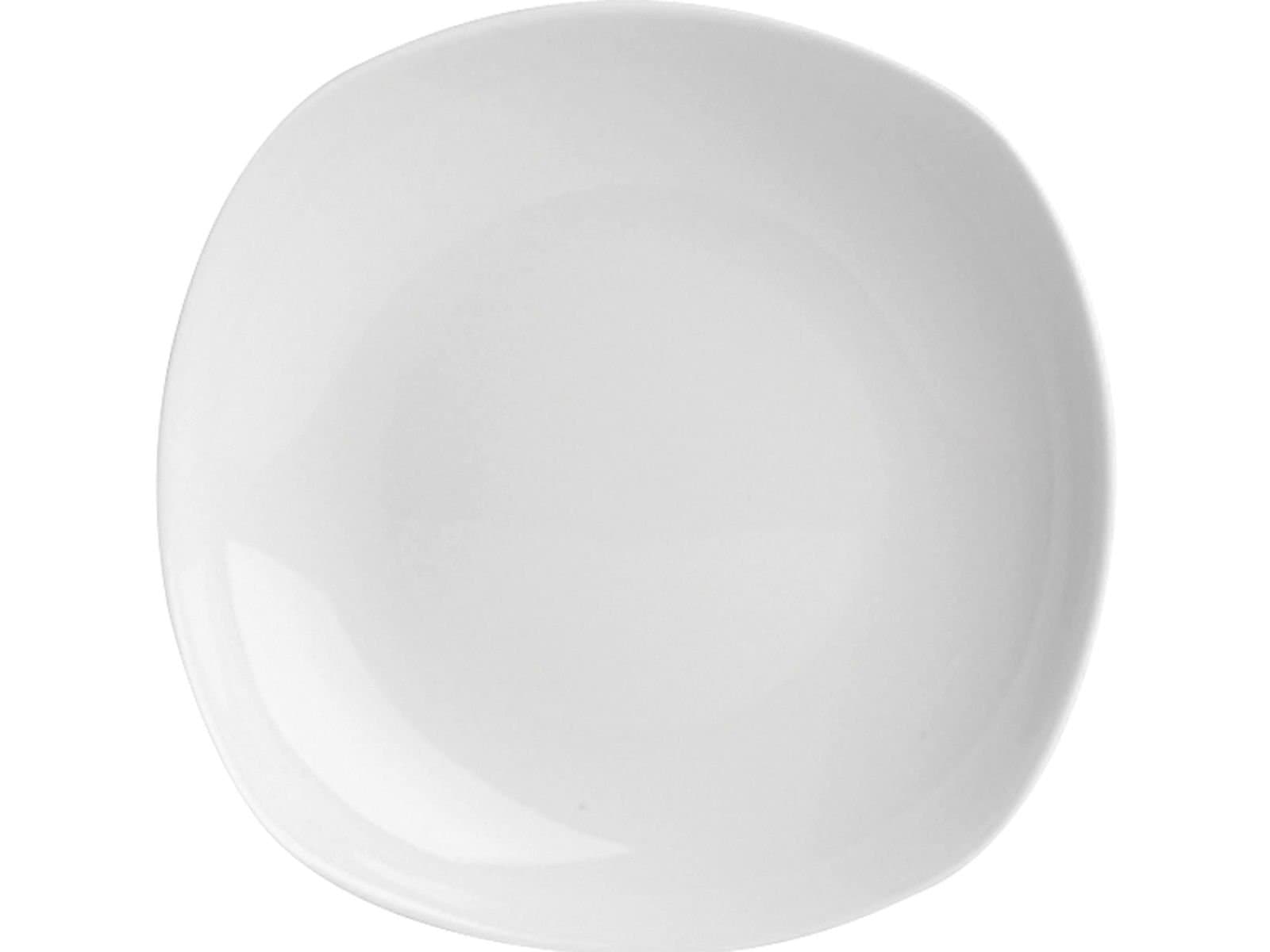 Porland Square White Deep Plate 21cm 6 Pieces