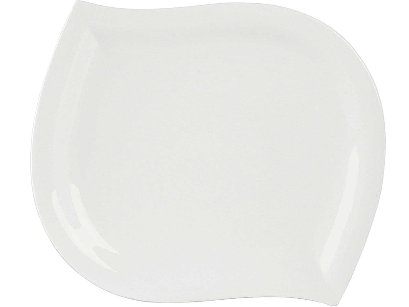 Porland Leaf White Flat Plate 27cm 2 Pieces