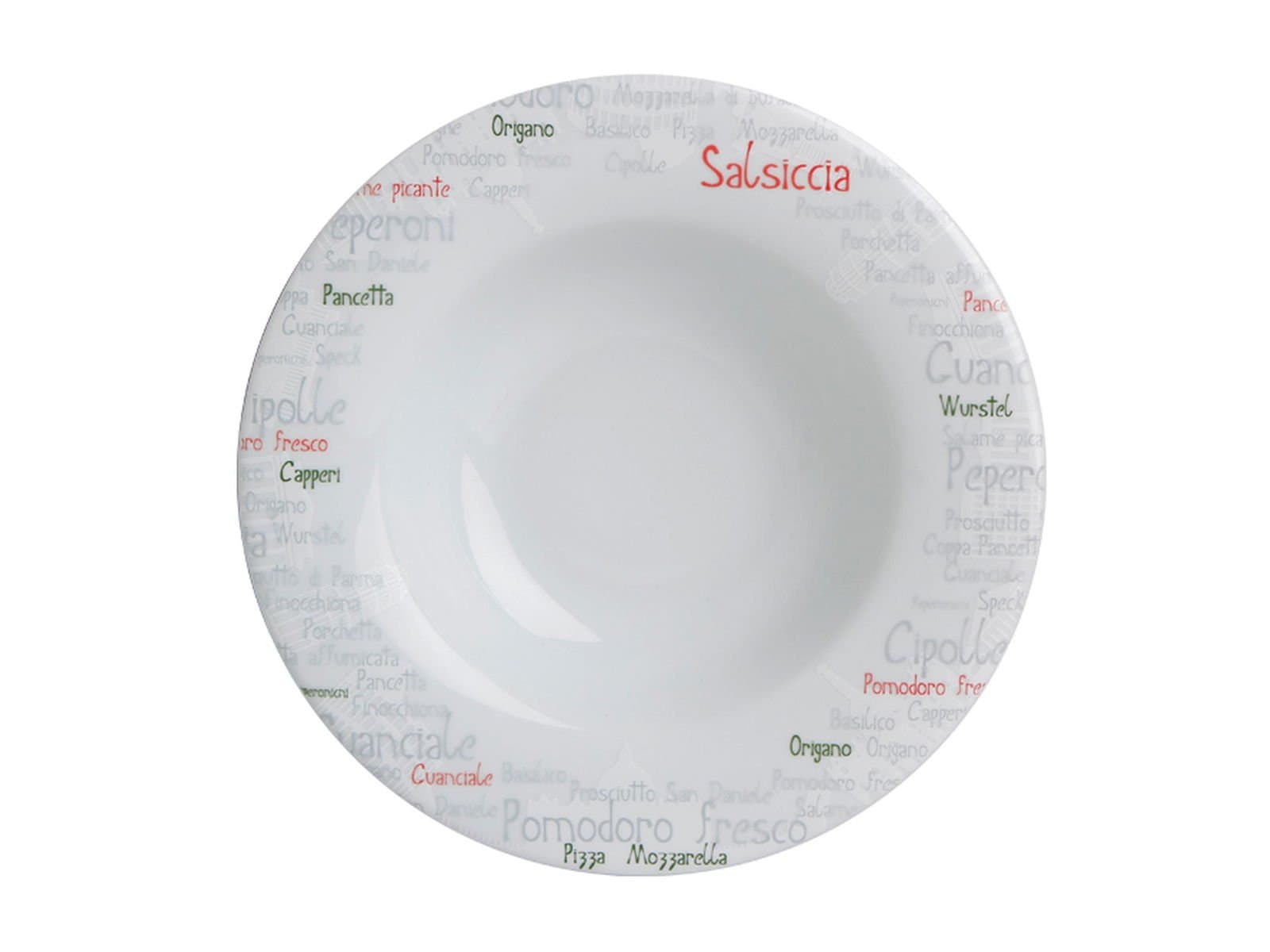 Porland Italy Deep Plate 25cm 6 Pieces