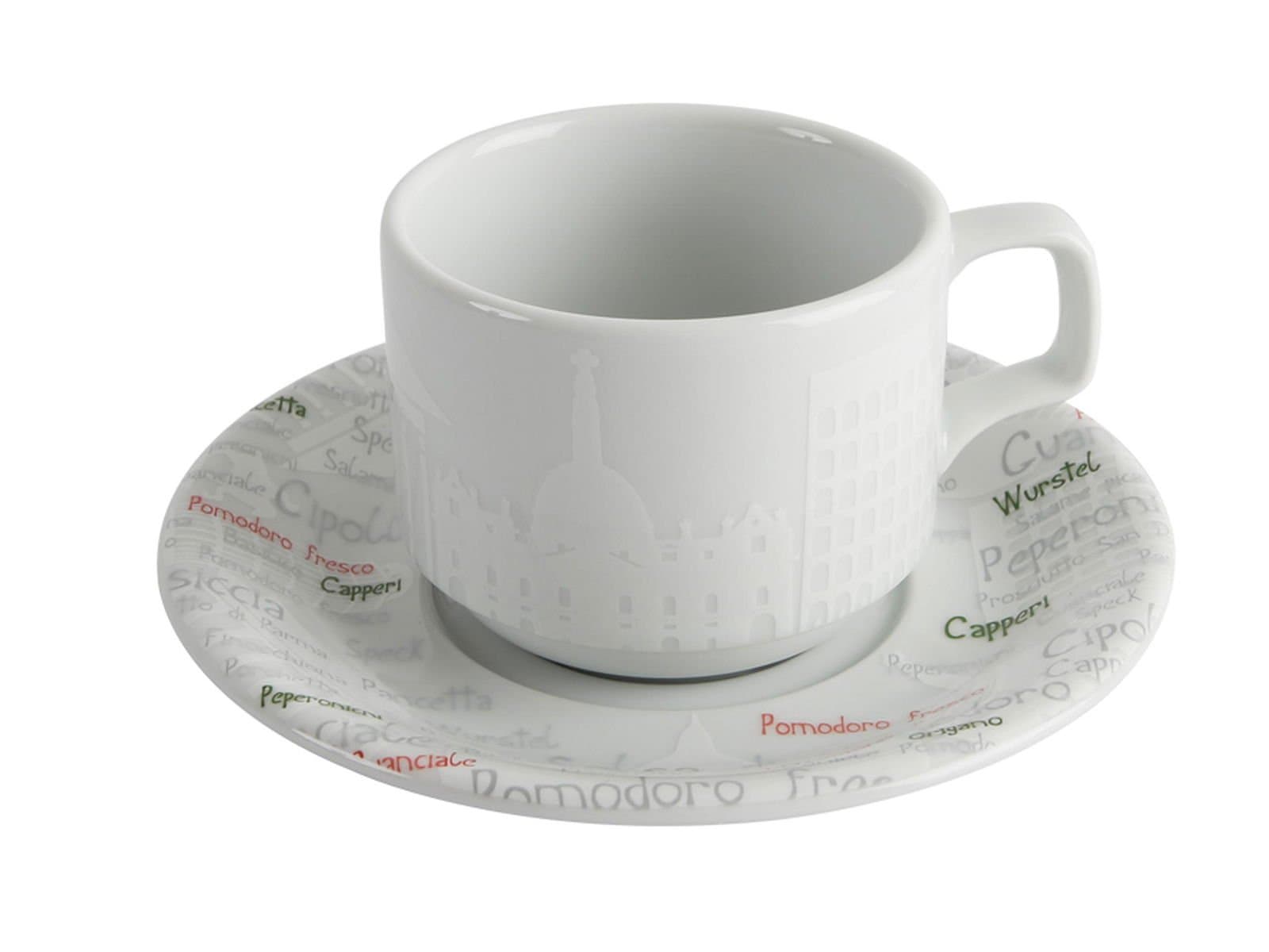 Porland Italy Teacup with Saucer 177cc 6 Pieces