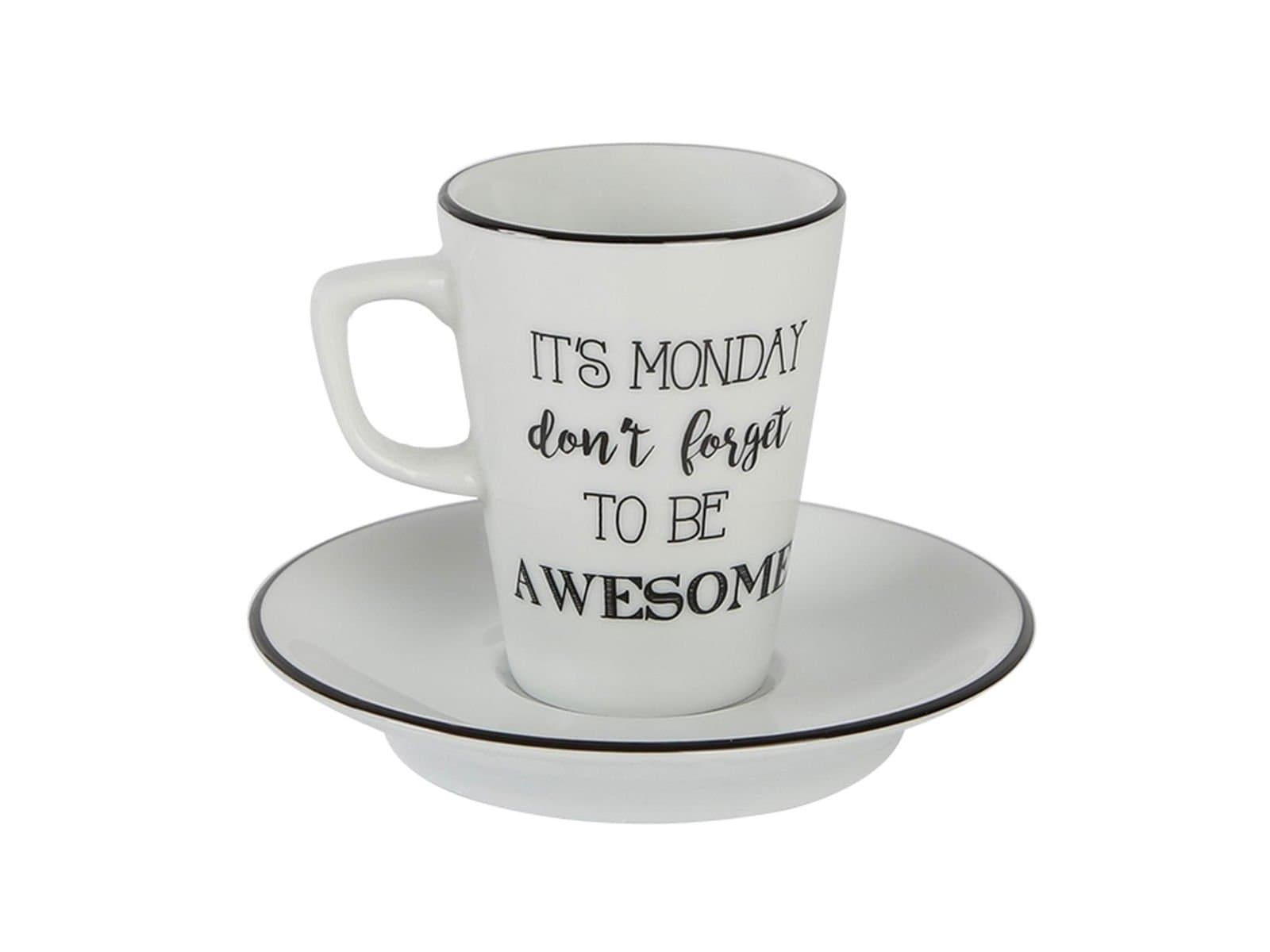 Porland Be Happy Coffee Cup with Saucer 95cc