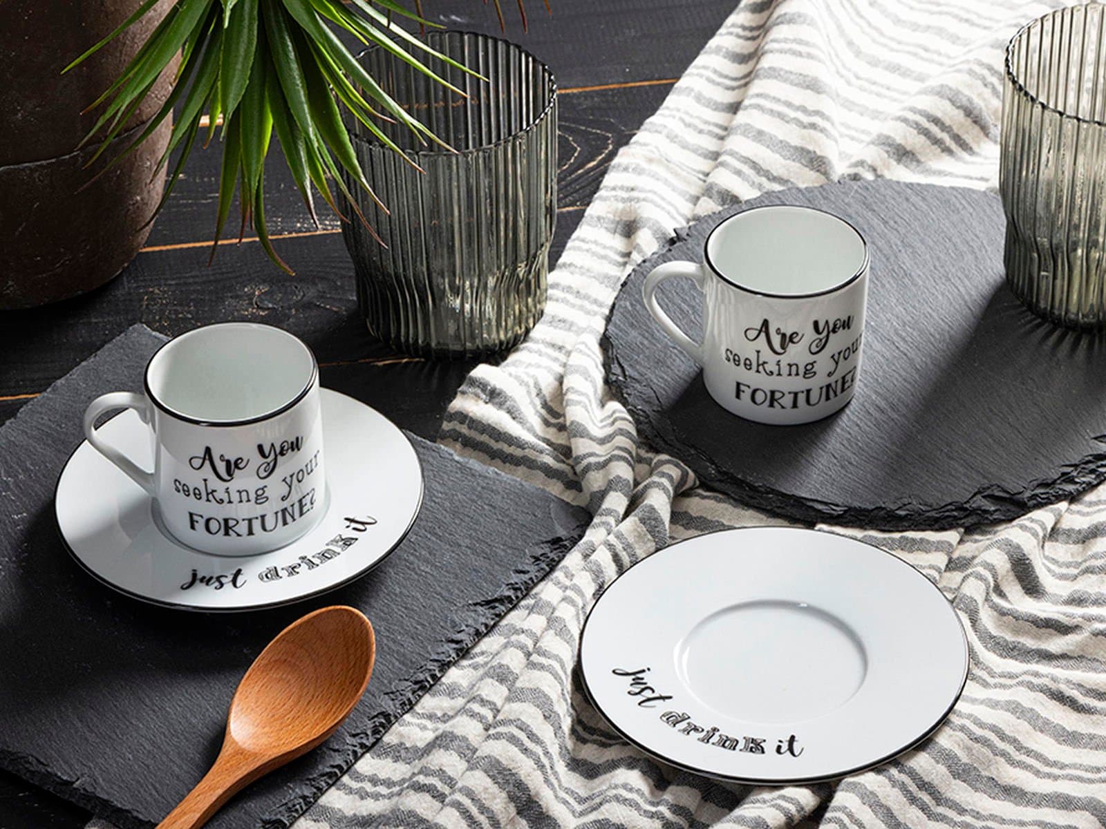 Porland Be Happy 2 Person Coffee Set 90cc