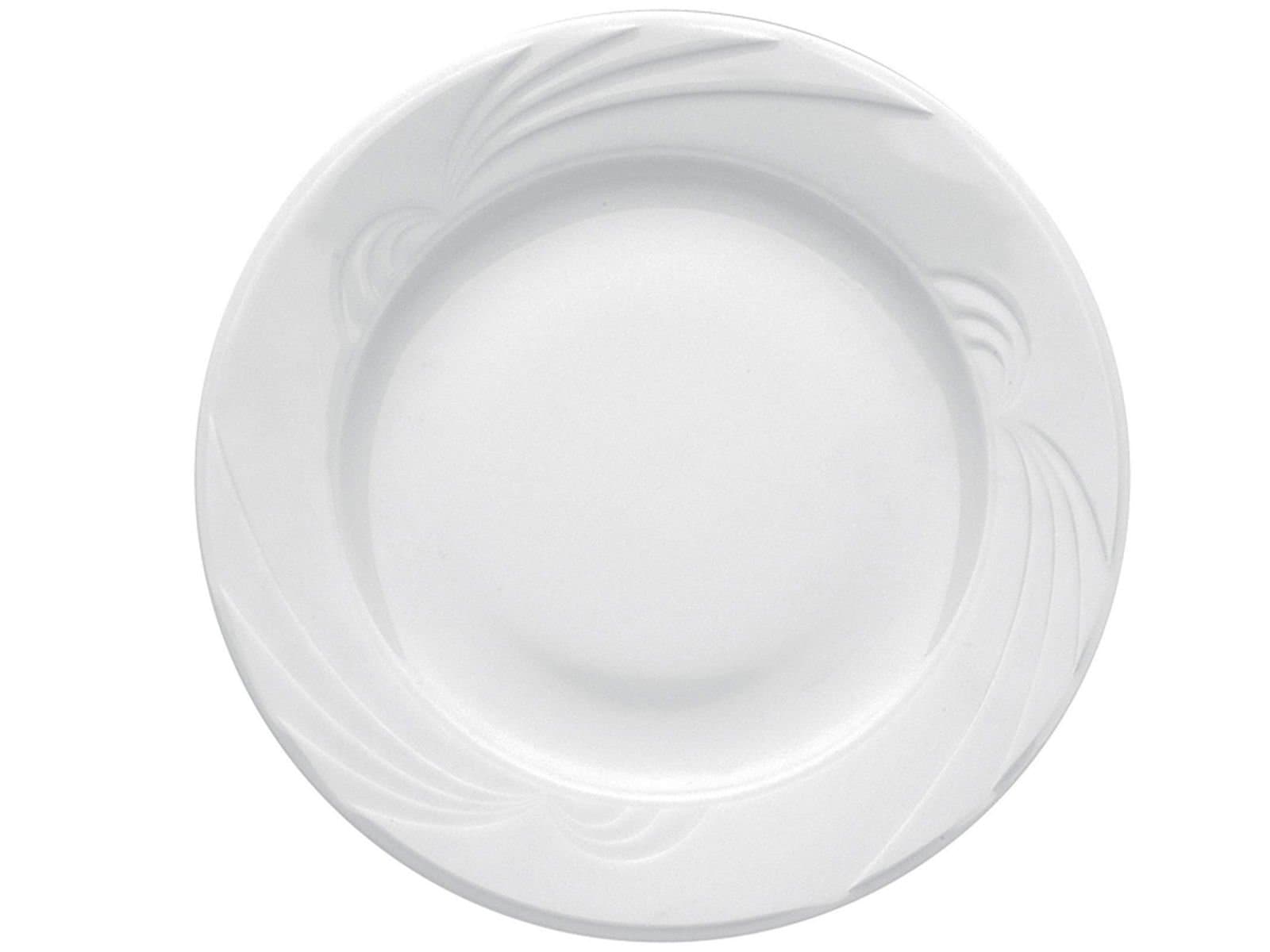 Porland Halley White Flat Plate 31cm 6 Pieces