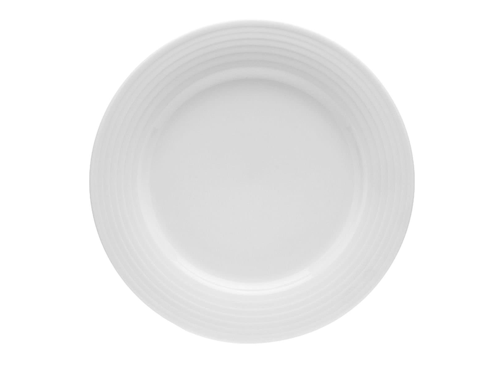 Porland Focus White Flat Plate 28cm 6 Pieces