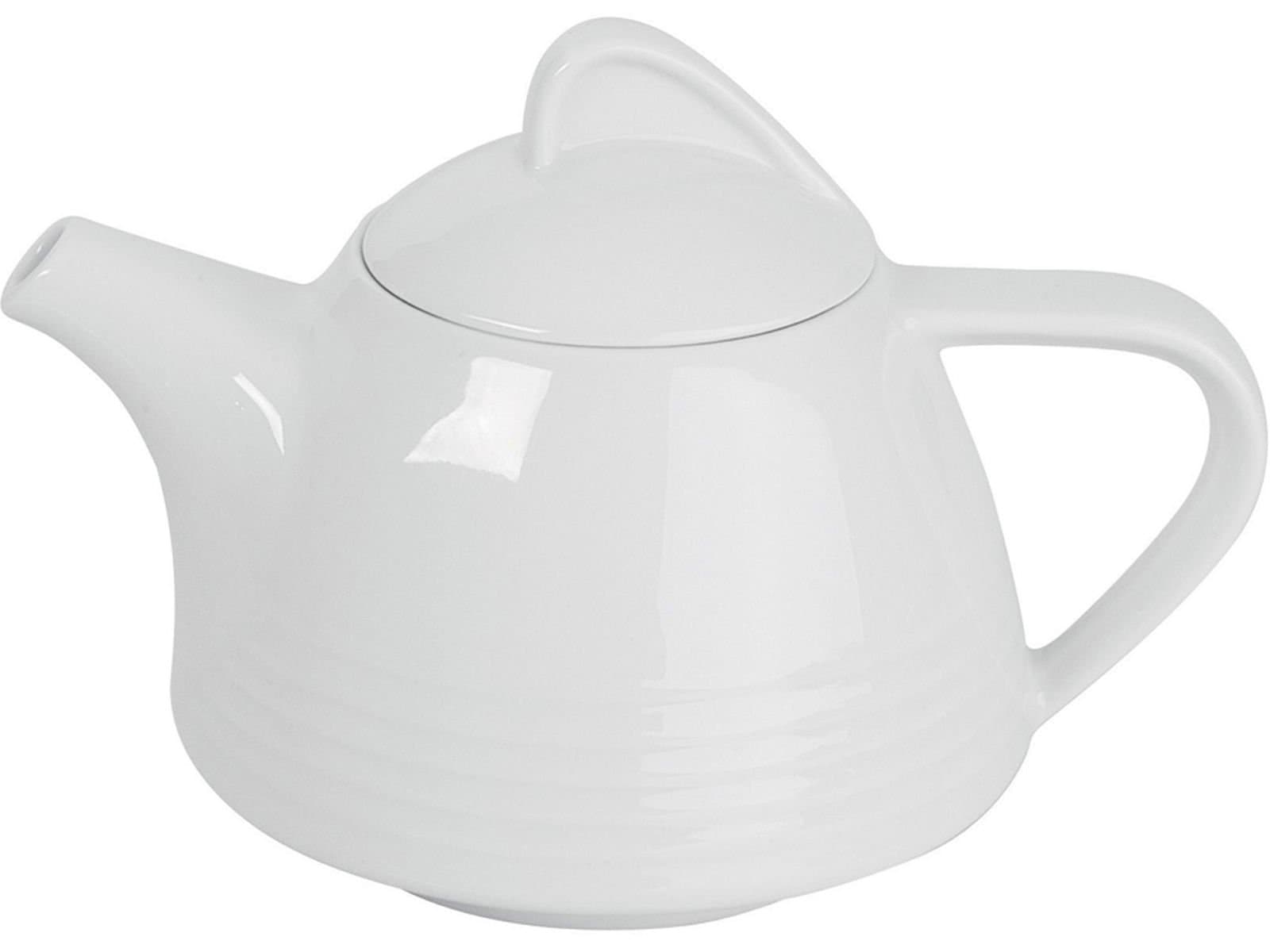 Porland Focus White Lidded Teapot 400cc 6 pieces