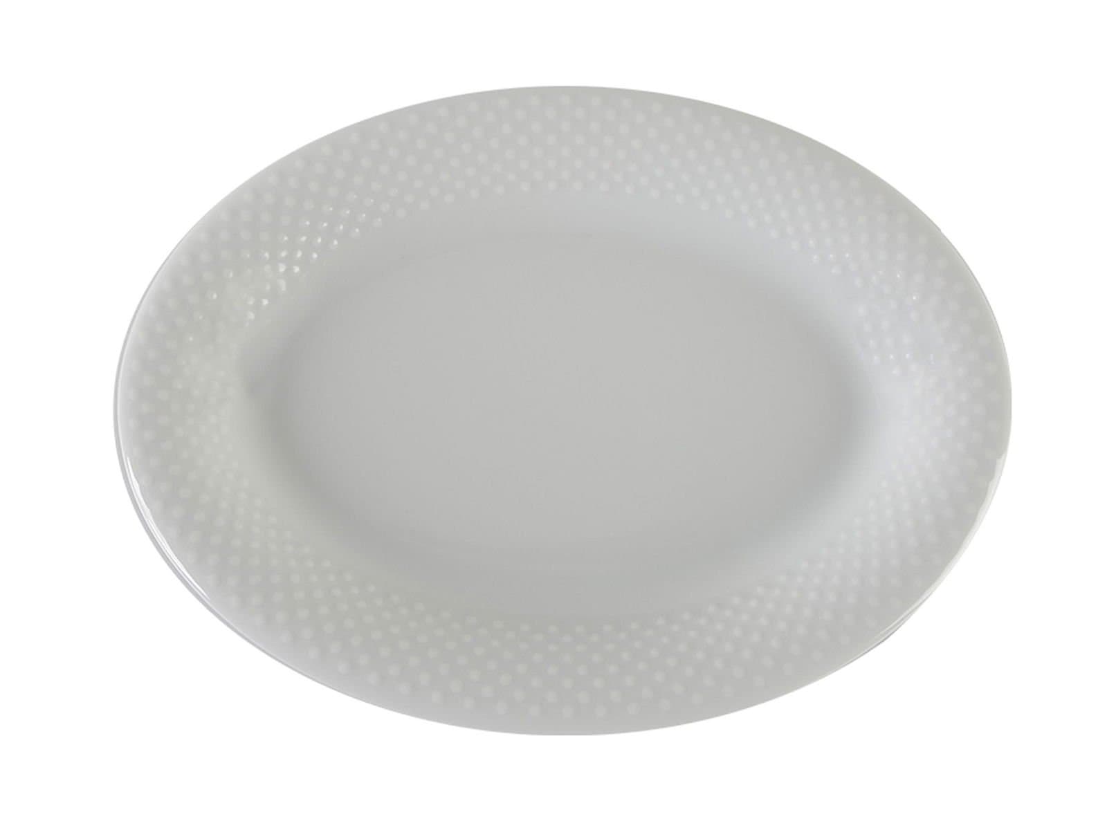 Porland Collet White Pattern 1 Boat Plate 17cm 6 Pieces