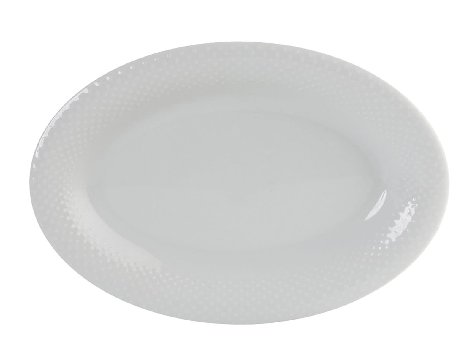 Porland Collet White Pattern 1 Boat Plate 33cm 6 Pieces