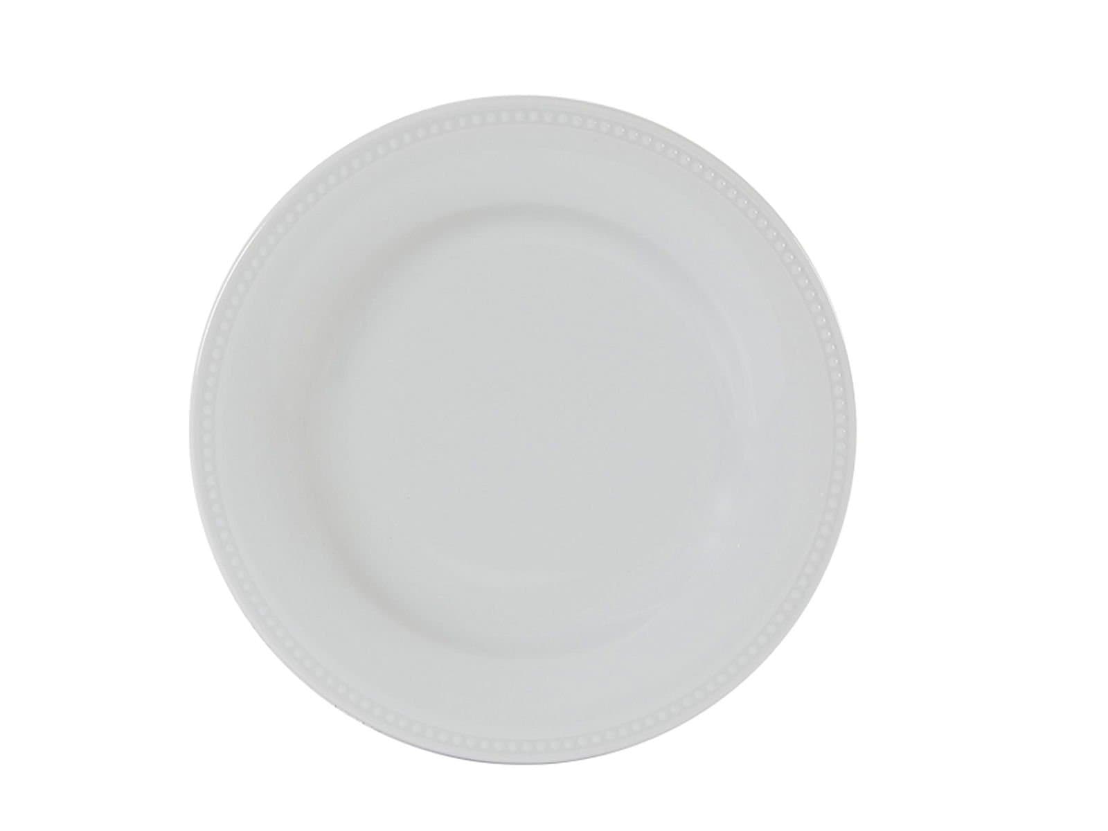 Porland Collet White Pattern2 Flat Plate 20cm 6 Pieces