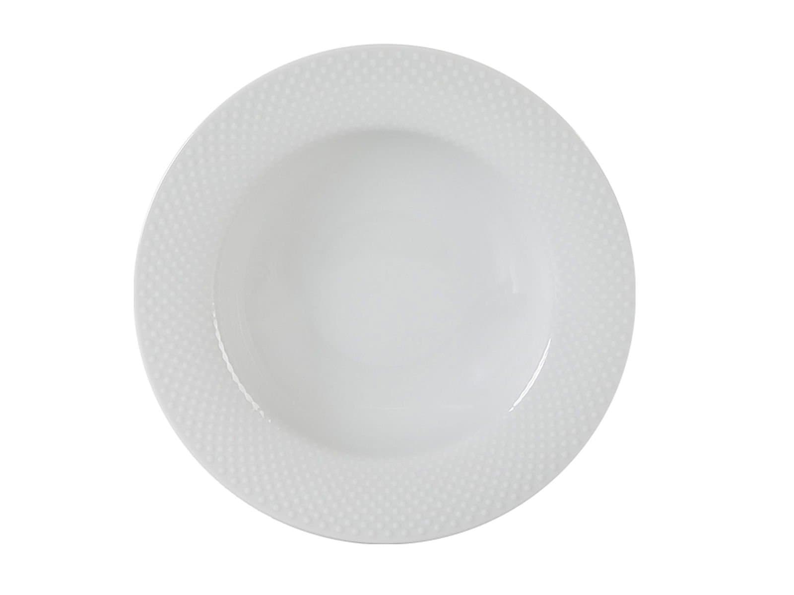 Porland Collet White Pattern 1 Deep Plate 21cm 6 Pieces