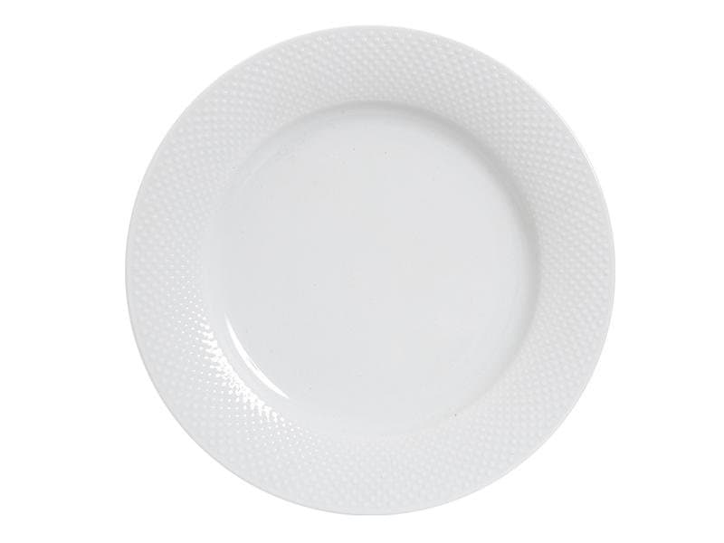 Porland Collet White Pattern 1 Flat Plate 27cm 6 pieces