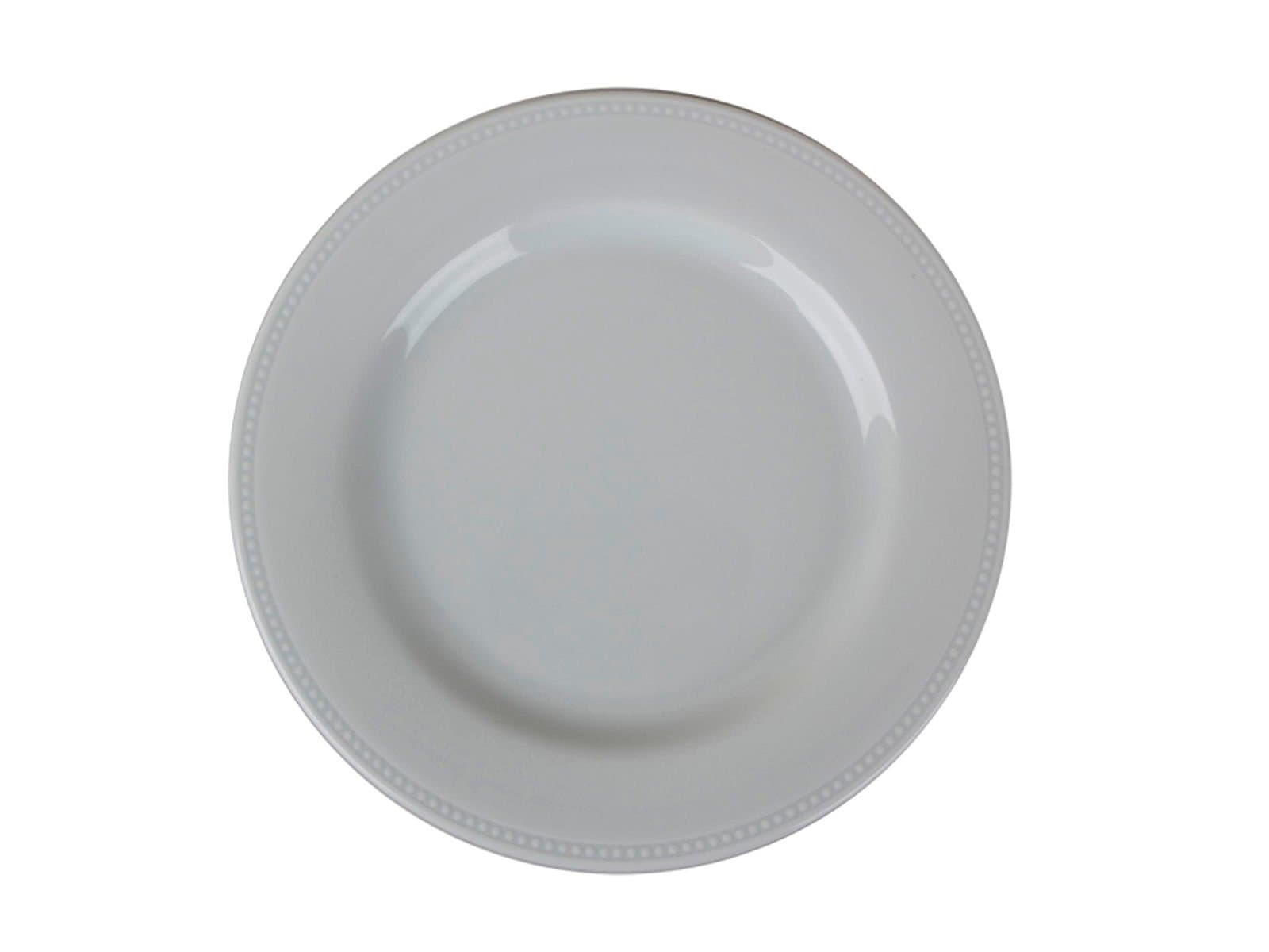 Porland Collet White Pattern2 Flat Plate 25cm 6 pieces