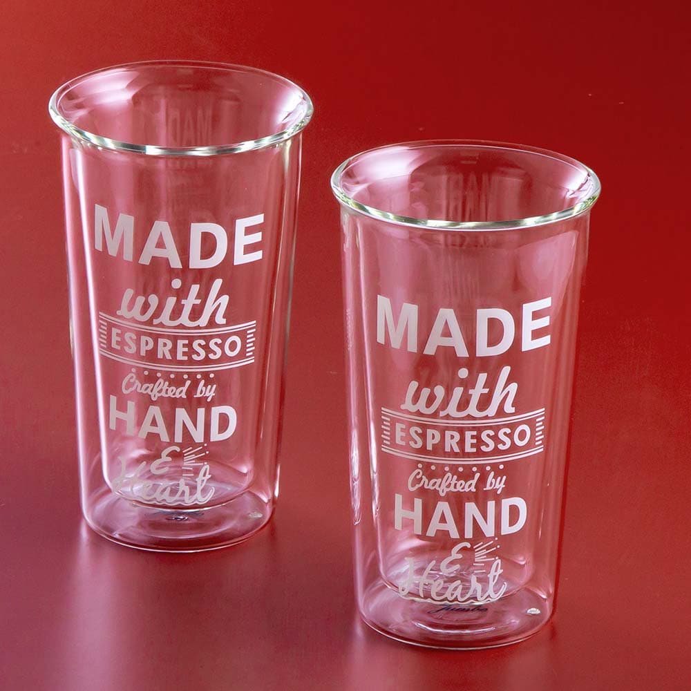 Jumbo Glory Double Walled 2-Pack Patterned Glass 350 ml