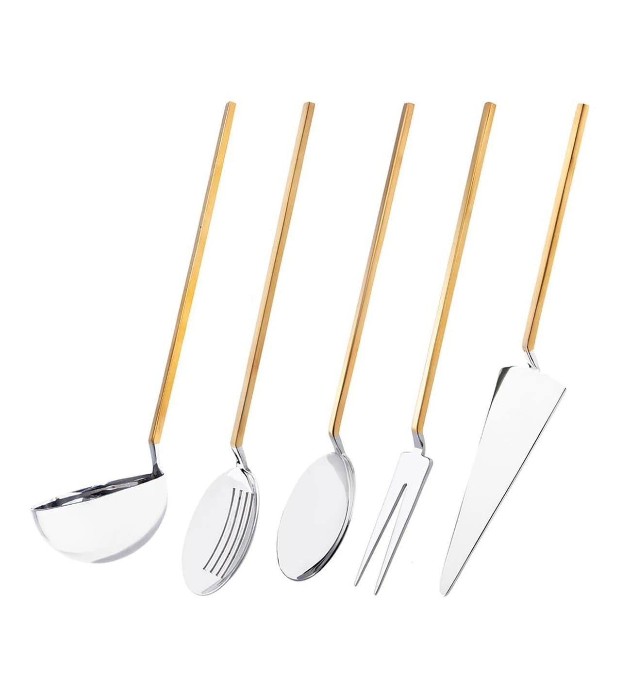 Jumbo 9100 5 Piece Gold Serving Set