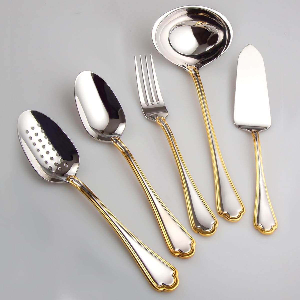 Jumbo 1400 5 Piece Gold Service
