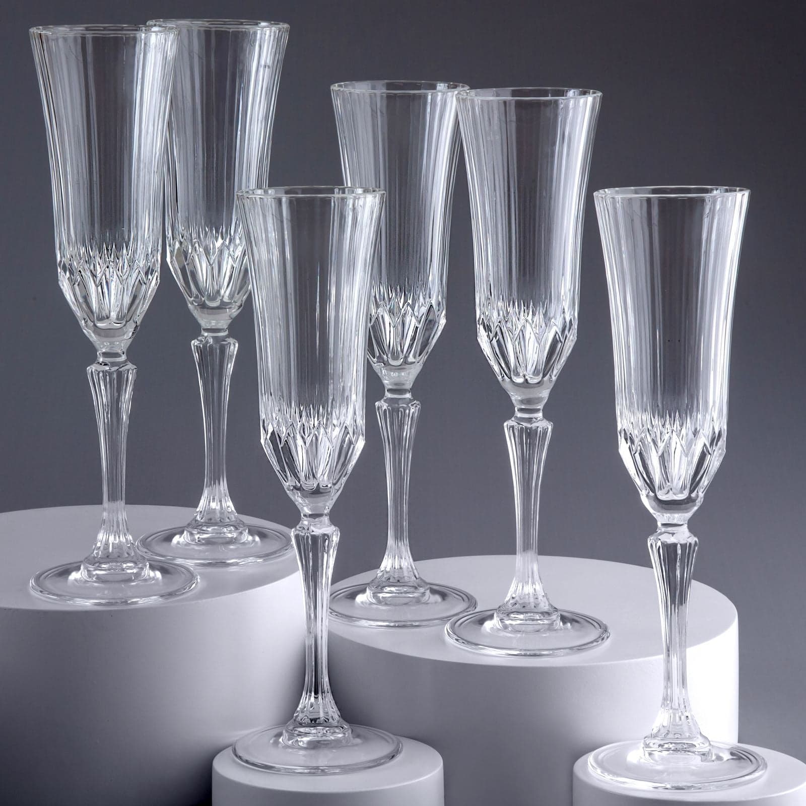 RCR Adagio Flute 6-Piece Glass 180 ml