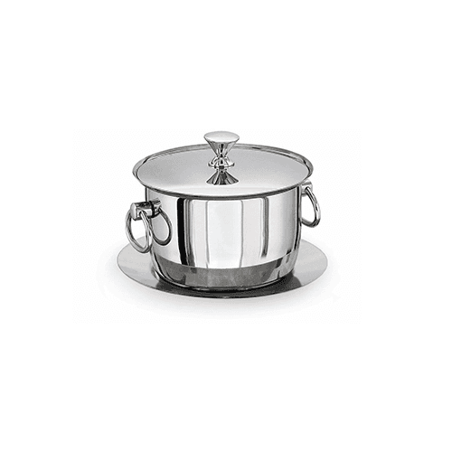 Kapp Steel Ice Bucket with Crescent Handle