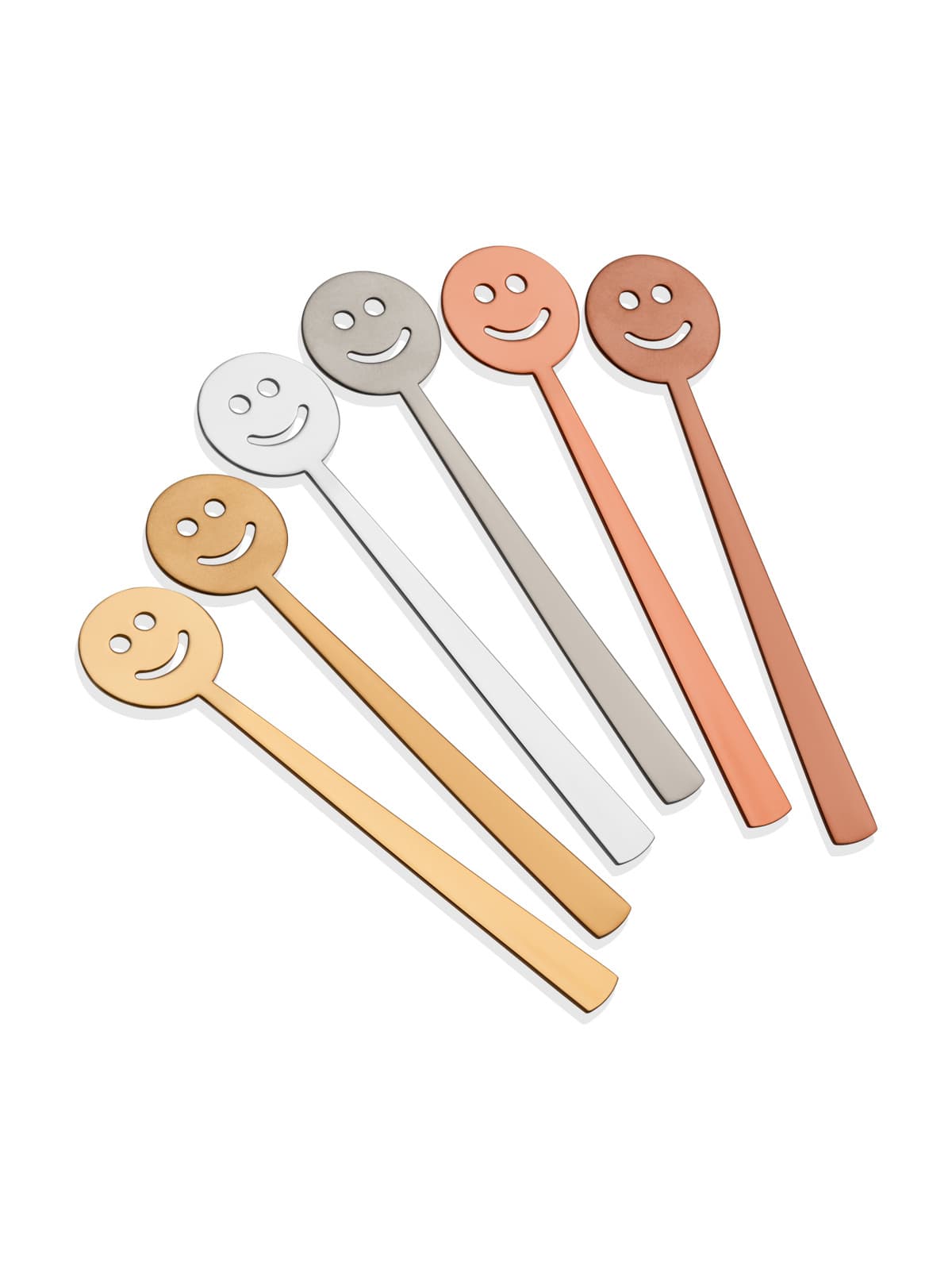 Smiley Tea Spoon - Colorful - 6 Pieces