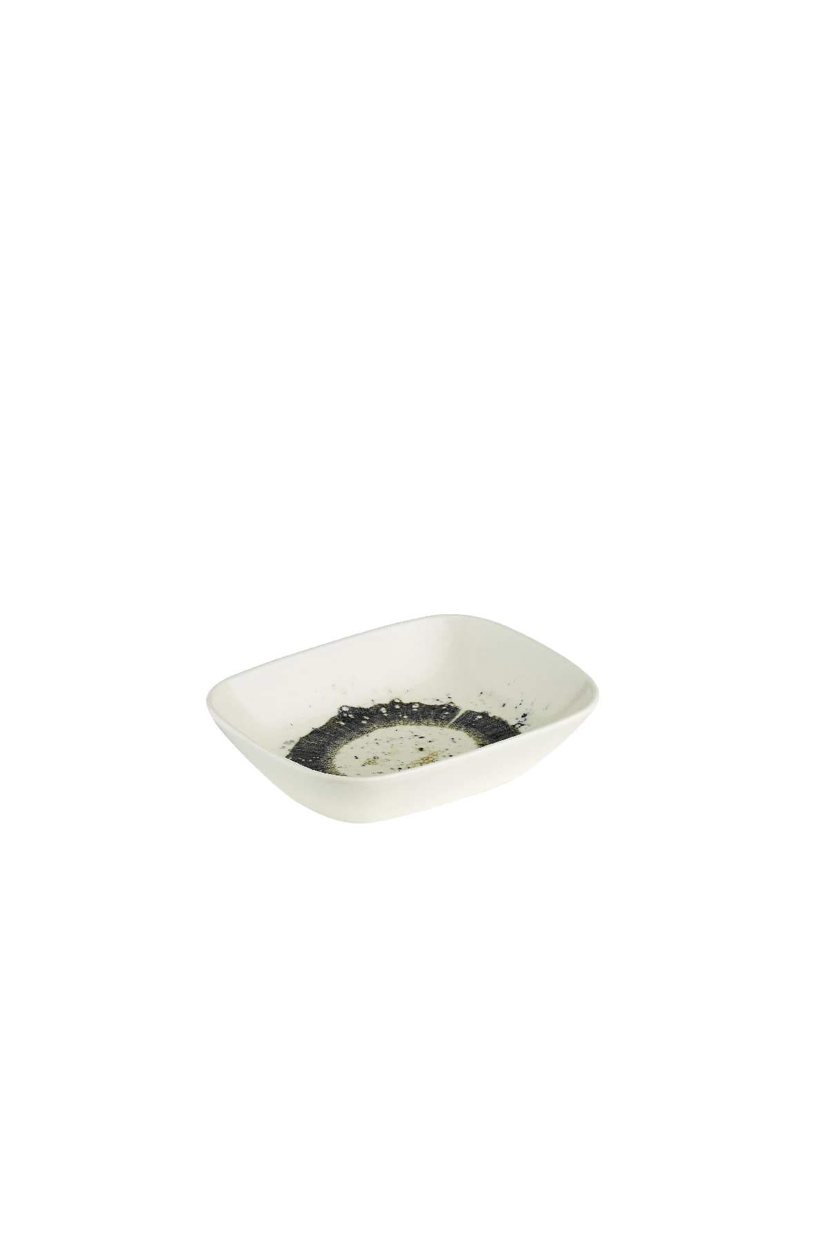 Kütahya Porcelain Bone Ent.Hotel 12cm.Square Boat Plate Eye Focus