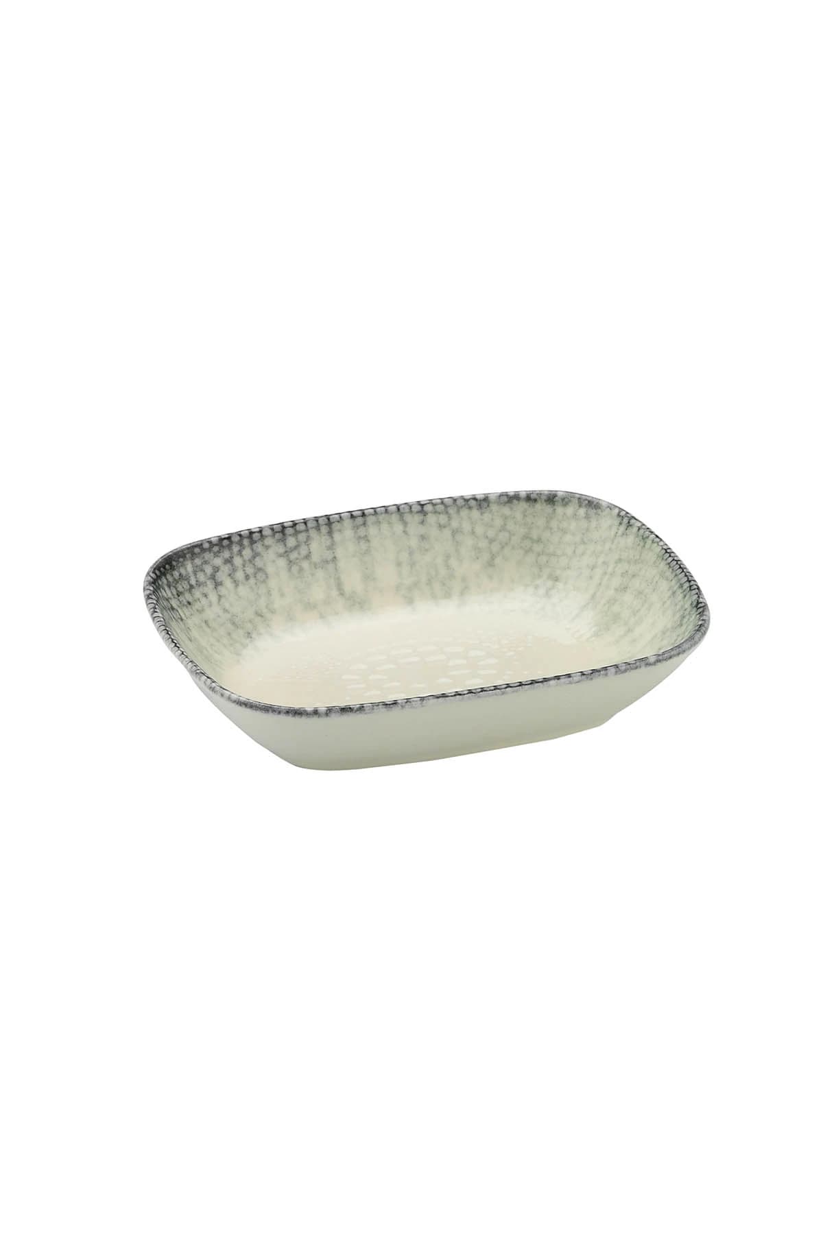 Kütahya Porcelain Bone Ent.Hotel 12cm.Square Boat Plate Iceberg