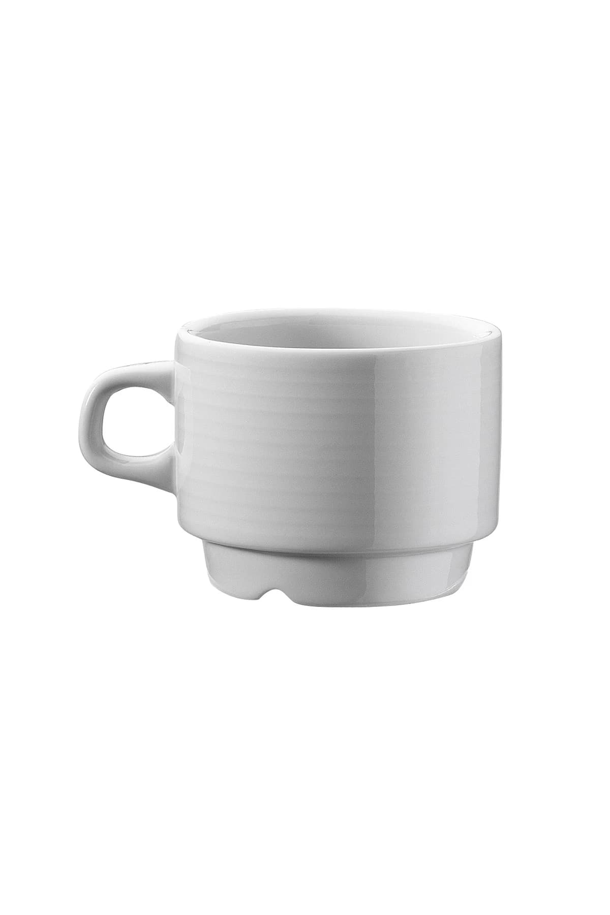 KUTAHYA PORCELAIN WORLD TEA CUP WITH PLATE WITHOUT DECORATION