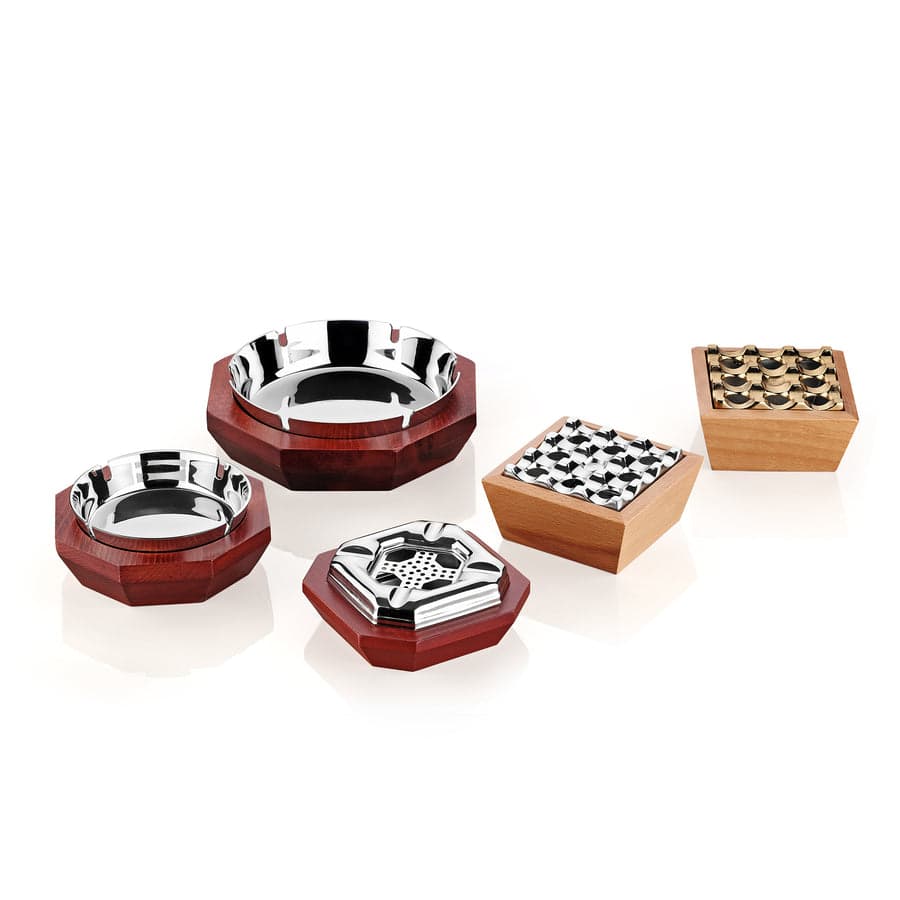 Guren Wooden Ashtray with Cast Iron Insert & Lid