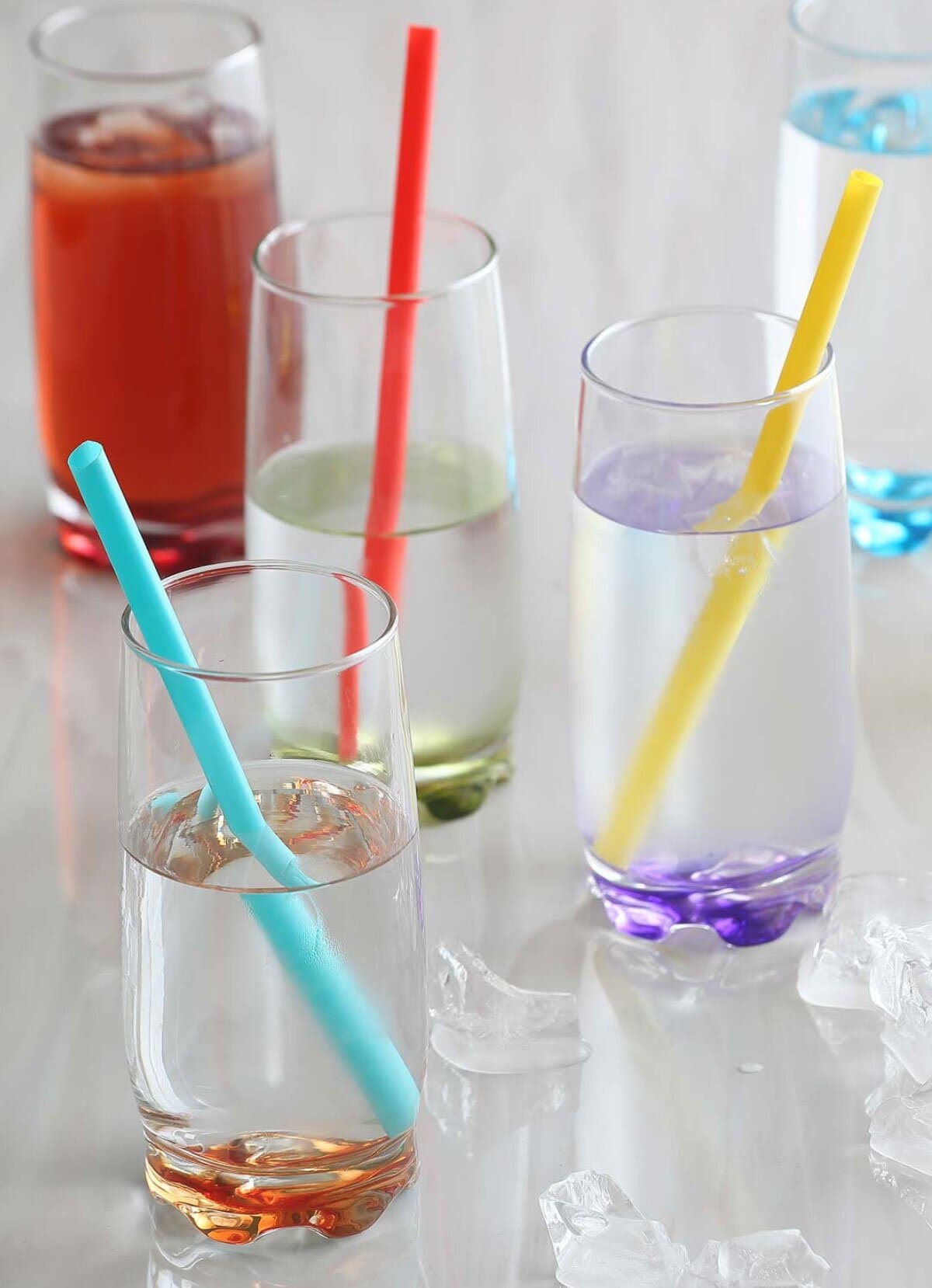 Adora Colorful Base 6-Pack Soft Drink Glass