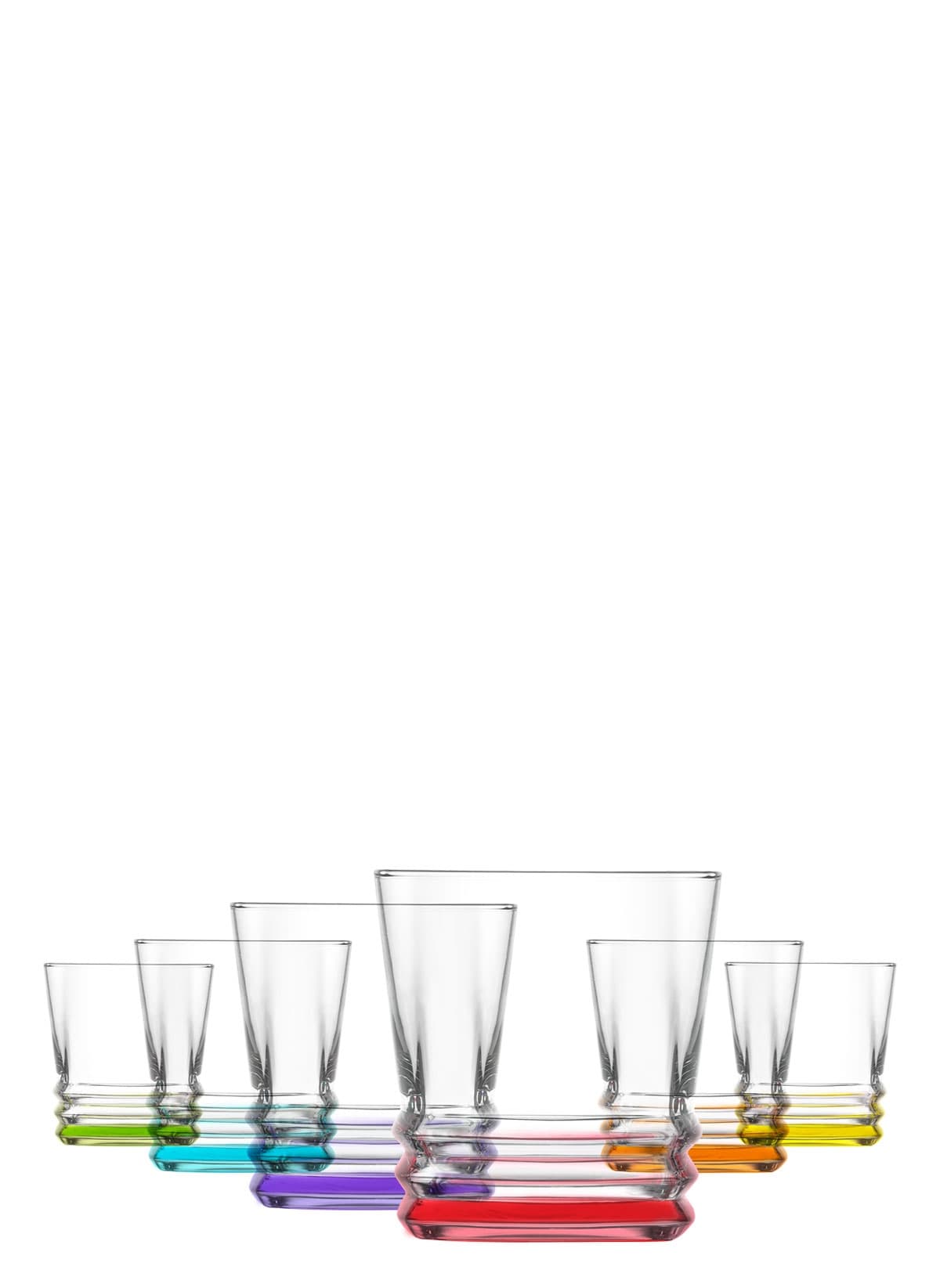 Elegant Base Painted 6-Piece Whiskey Glass