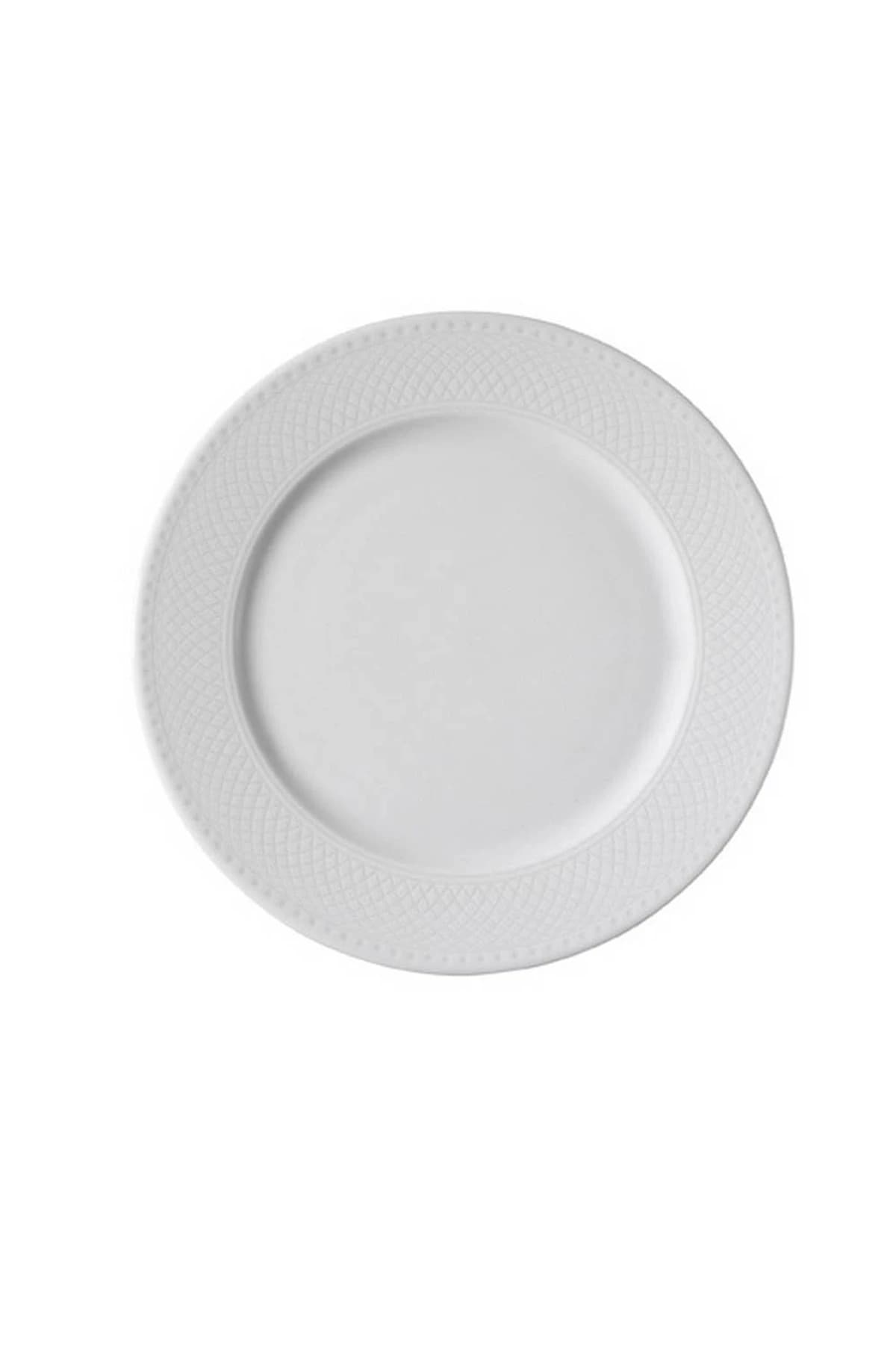 KUTAHYA PORCELAIN ZUMRUT HOTEL 22 CM. FLAT PLATE WITHOUT DECORATION