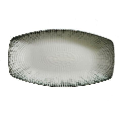Kütahya Porselen Bone Bohem 33cm. Kayık Tabak Rf. Dg-405