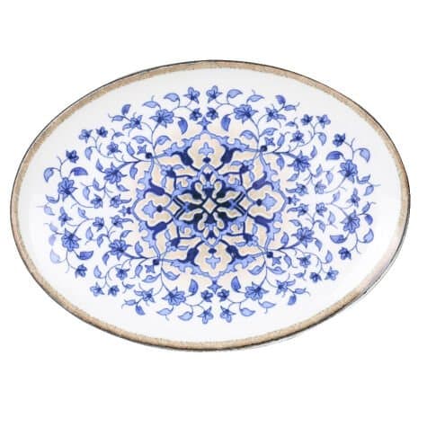 Kütahya Porselen Bone Coral 32cm. Kayık Tabak Dg-859 Kratos