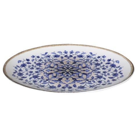 Kütahya Porselen Bone Coral 36cm. Kayık Tabak Dg-859 Kratos