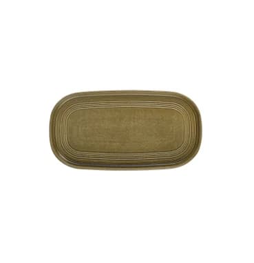 Helix Bamboo Embossed 30 cm Oval Plate 30*16 cm