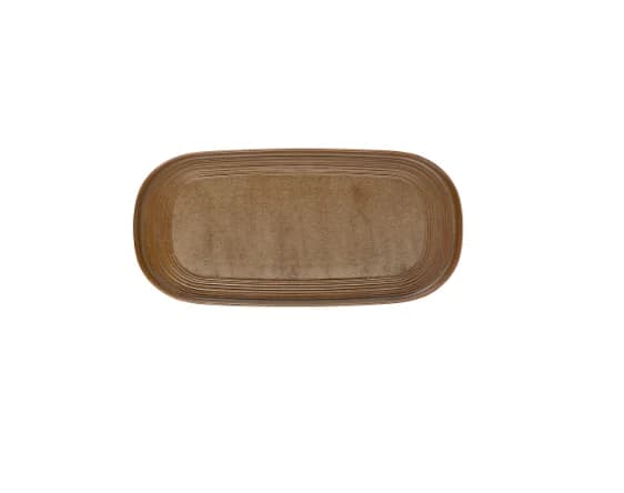 Helix Kaldi Embossed 30 cm Oval Plate 30*16 cm