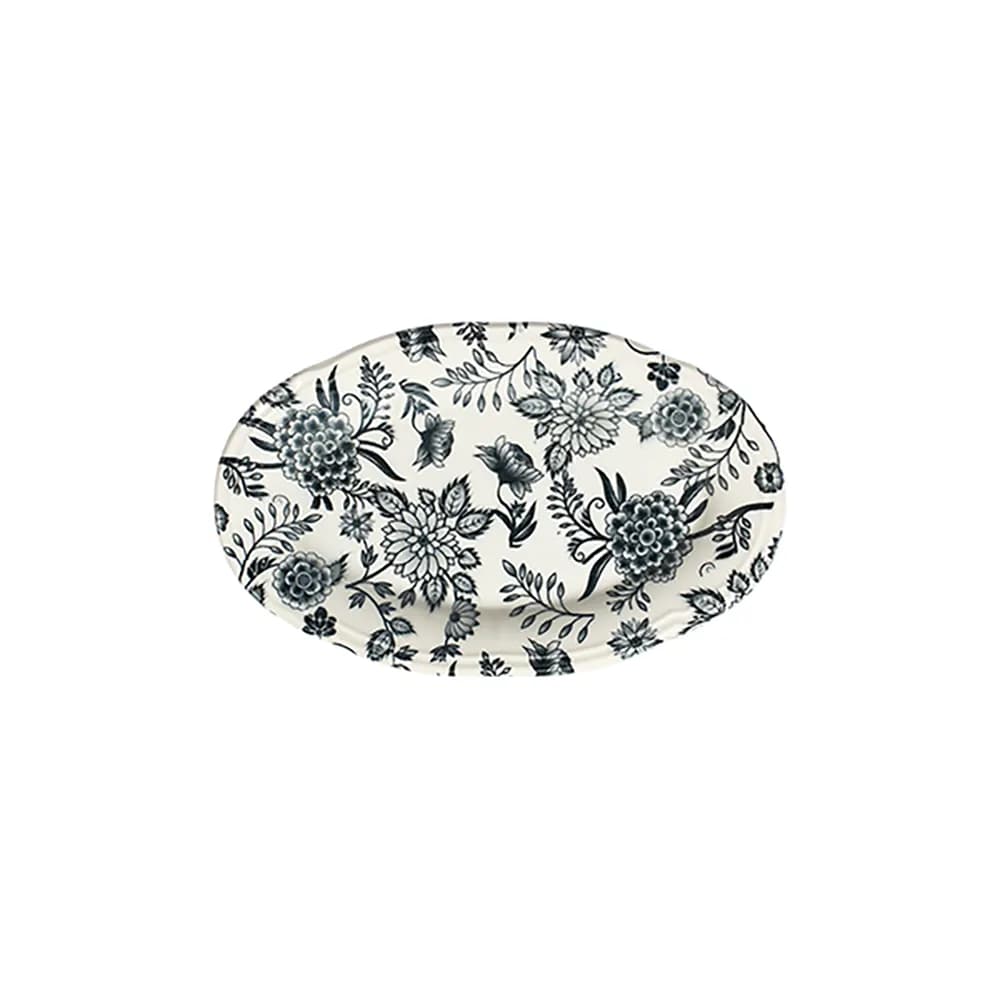 ID Fine Herba Black Fulya Oval Kayık 21 cm