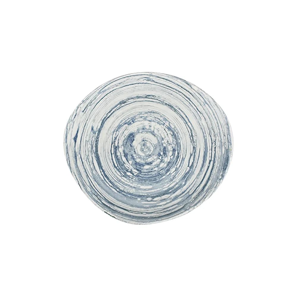 ID Fine Swirl Blue Pebble Flat Plate 21 cm