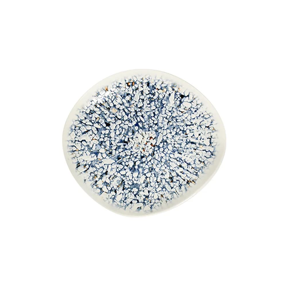 ID Fine Mosaic Blue Pebble Flat Plate 21 cm