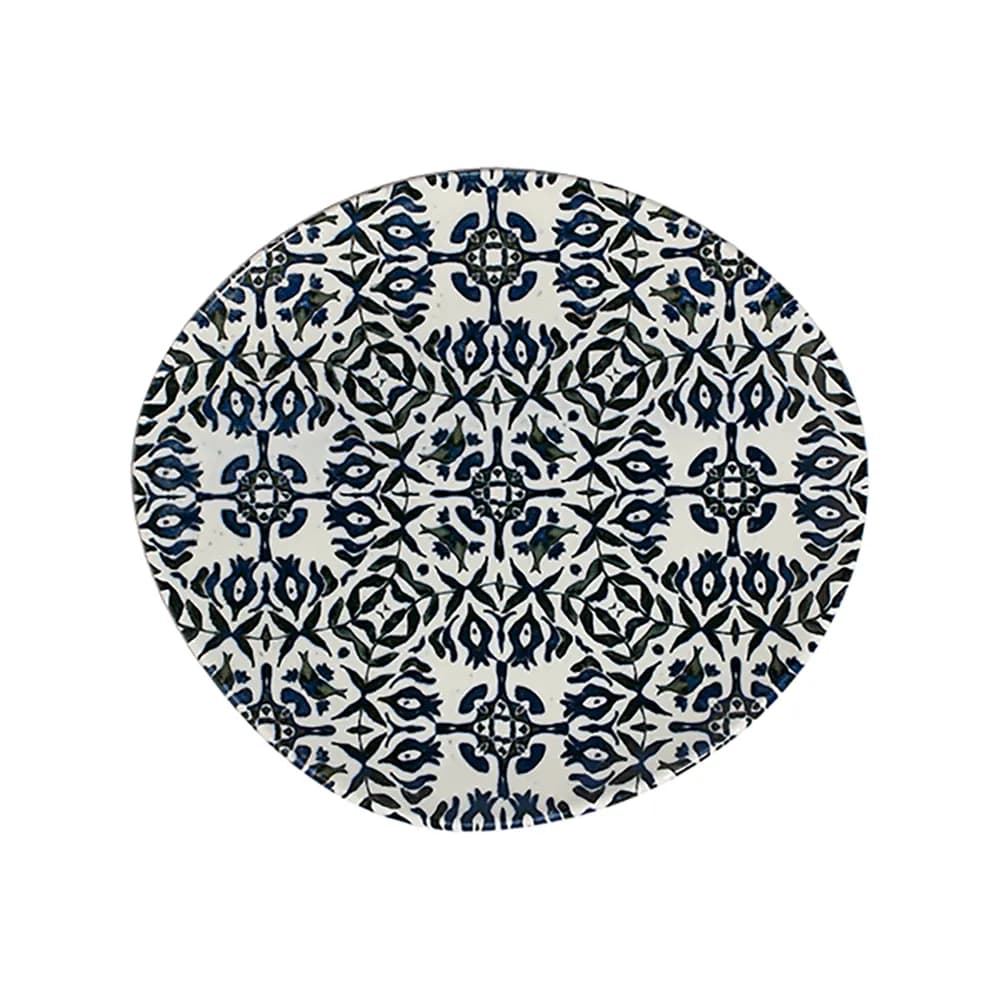 ID Fine Seville Navy Pebble Flat Plate 27 cm