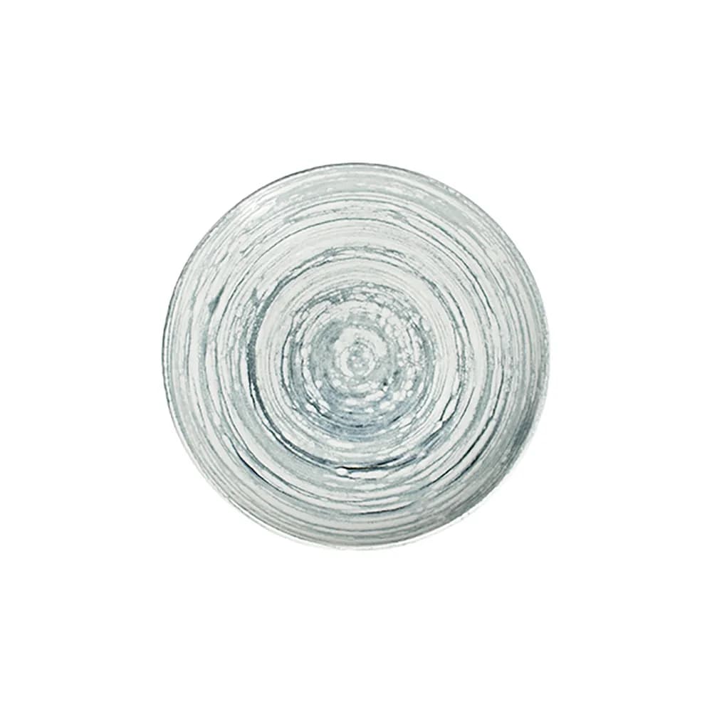ID Fine Swirl Grey Tuval Deep Plate 20 cm 550 cc
