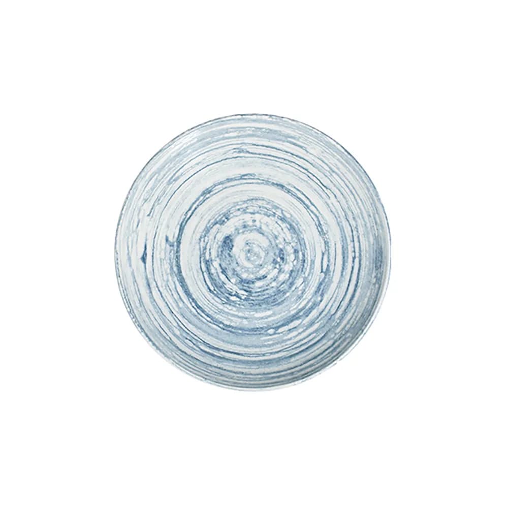 ID Fine Swirl Blue Tuval Deep Plate 20 cm 550 cc