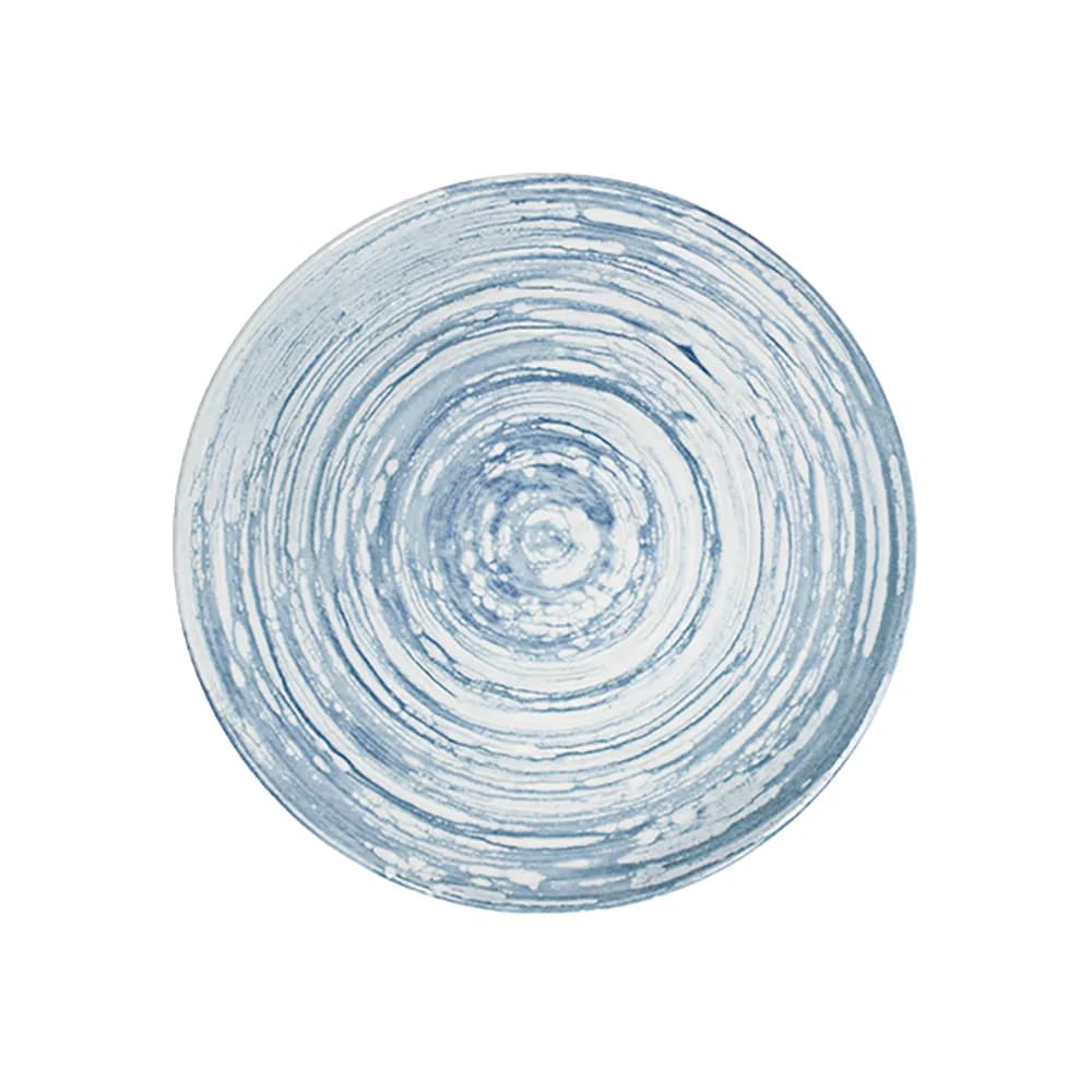 ID Fine Swirl Blue Tuval Flat Plate 25 cm