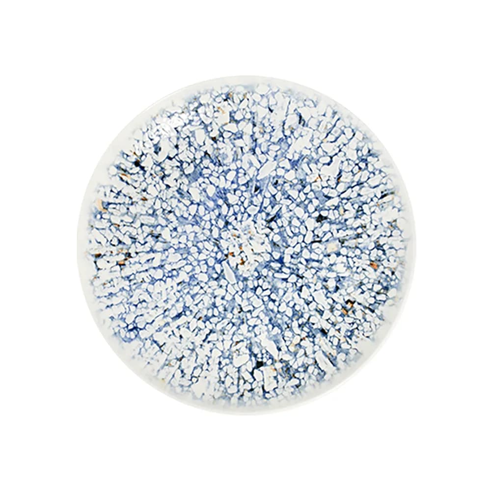 ID Fine Mosaic Blue Tuval Flat Plate 25 cm