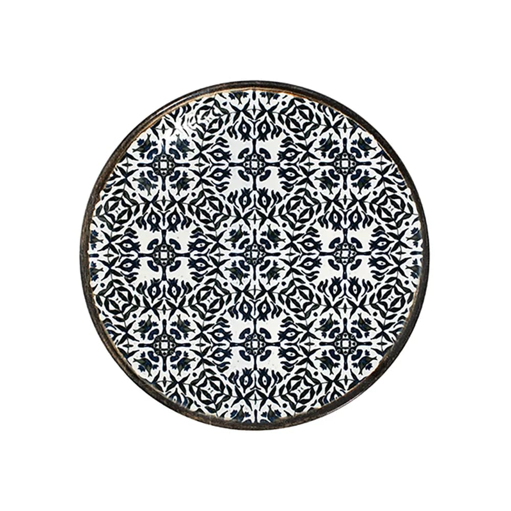ID Fine Seville Navy Tuval Flat Plate 25 cm