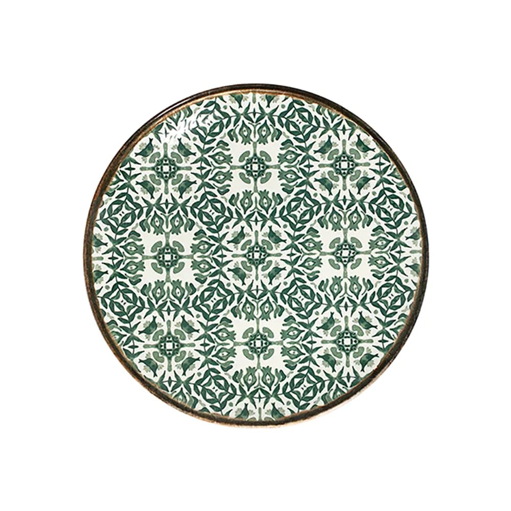 ID Fine Seville Green Tuval Flat Plate 25 cm