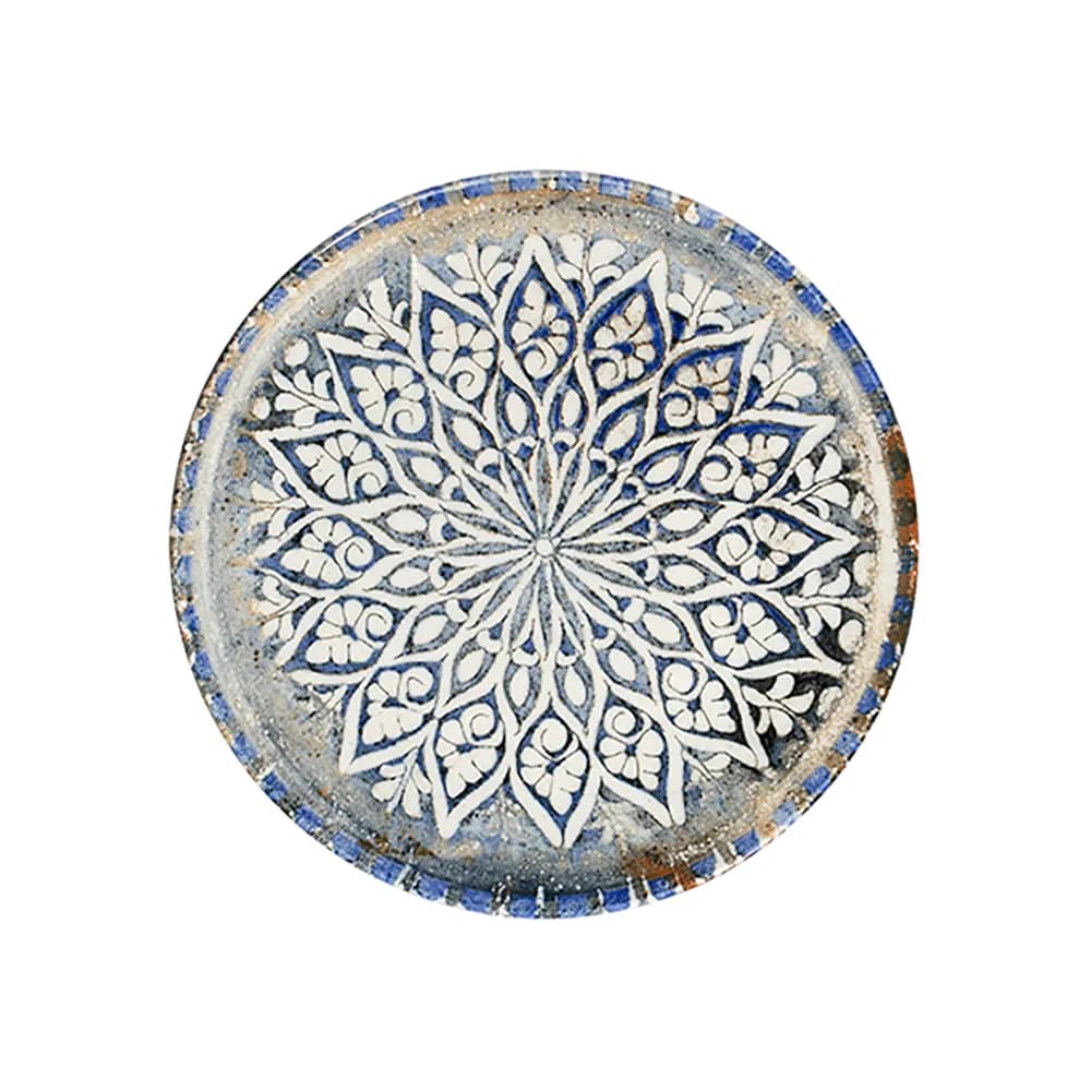 ID Fine Granada Blue Tuval Flat Plate 25 cm